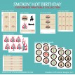 Smokin Hot BBQ Barbeque Birthday Party Printables Collection